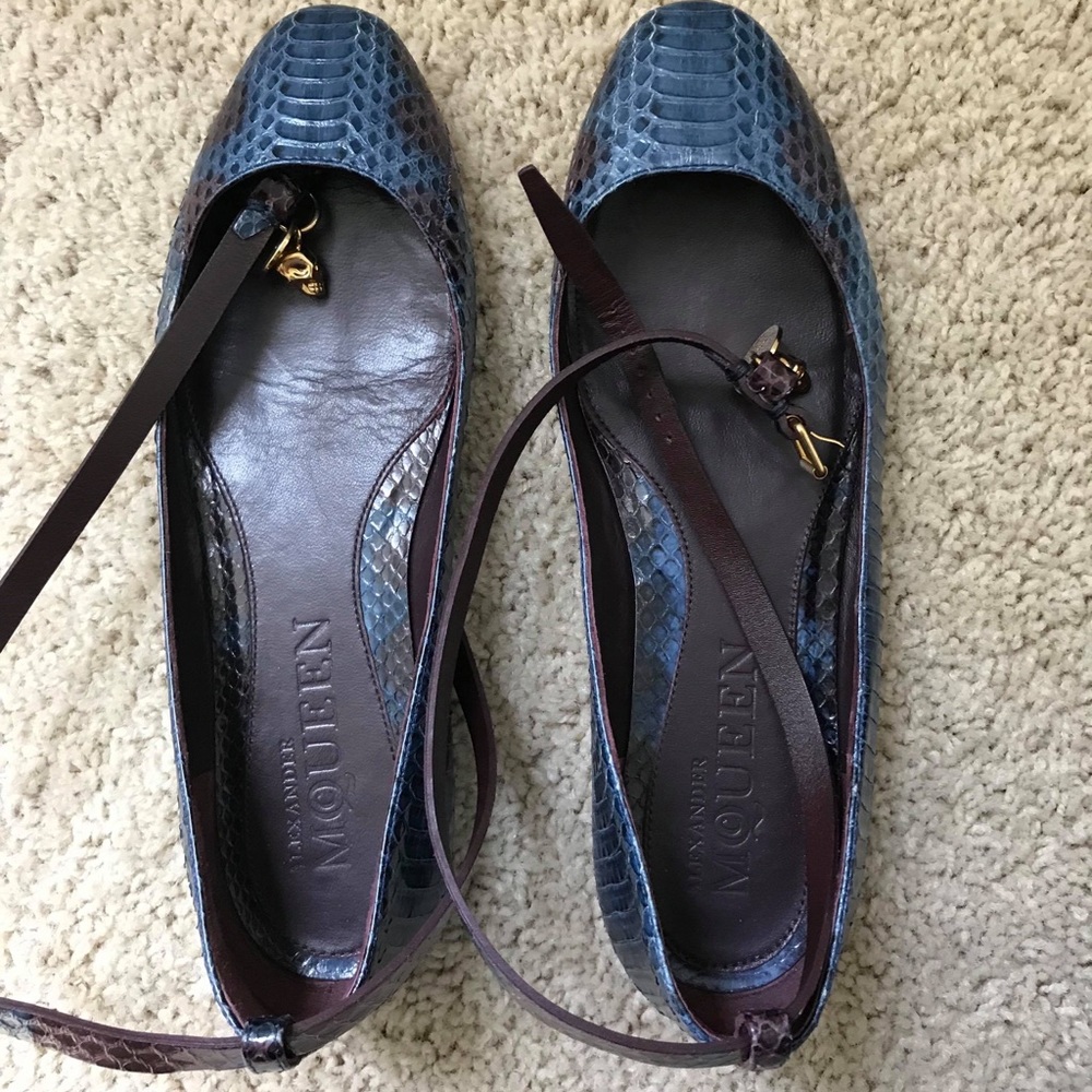 Alexander McQueen Snake Leather Shoes